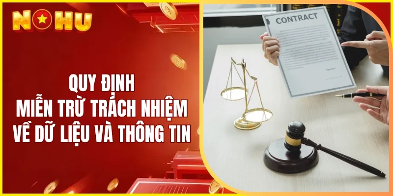 Miễn trừ trách nhiệm đối với các dữ liệu thông tinQuy định miễn trừ trách nhiệm về dữ liệu và thông tin
